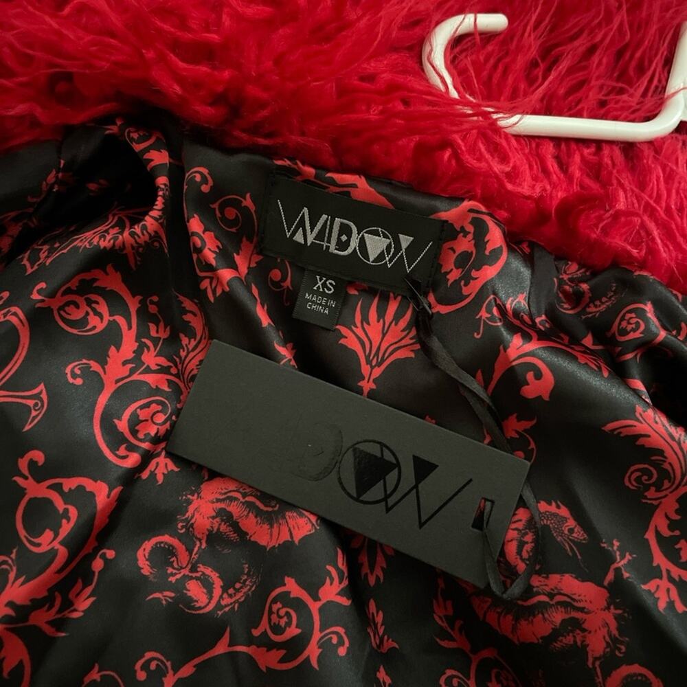 Ombré red black shag jacket - Picture 10 of 12